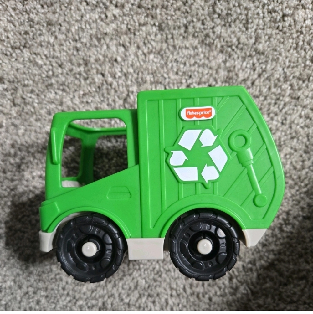 Fisher Price Little People Garbage Recycle Truck only green 2019